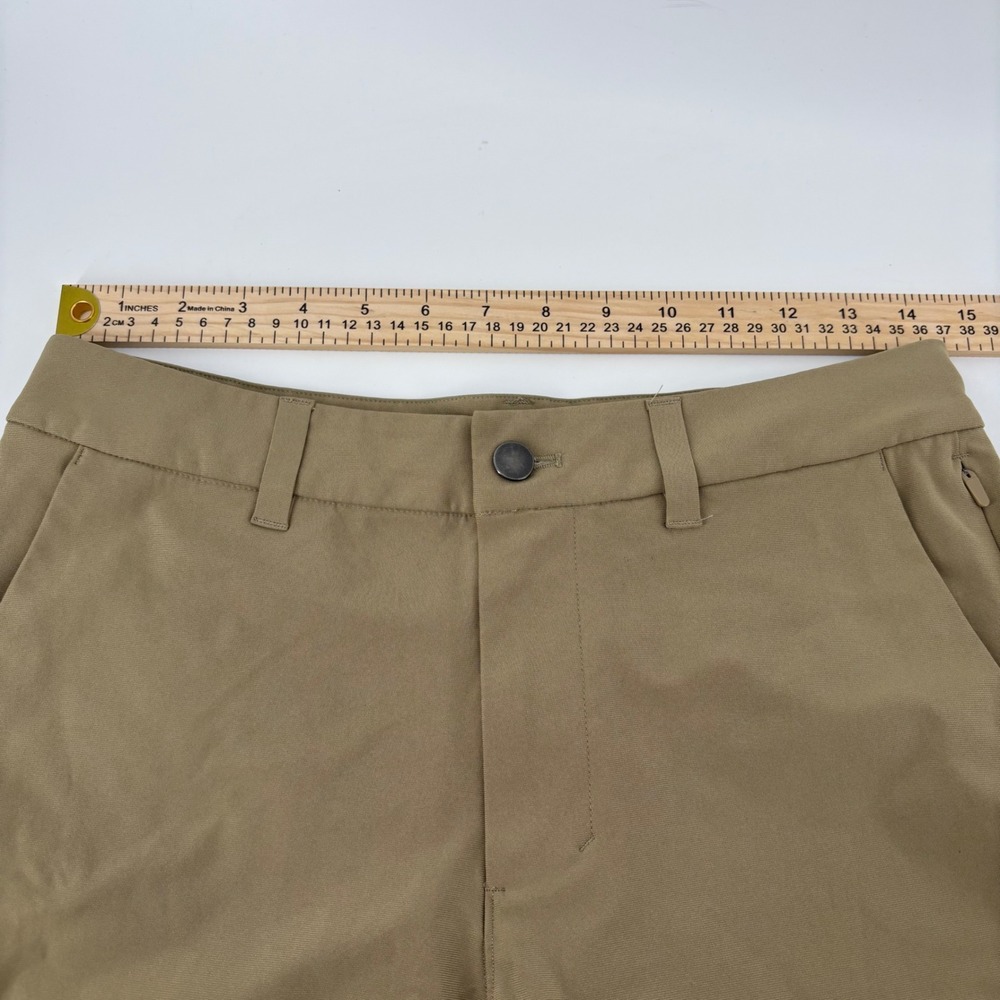 Lululemon Men Commission Shorts 28 Khaki Tan Warpstreme Chino 9" Inseam Gorpcore - Picture 2 of 6